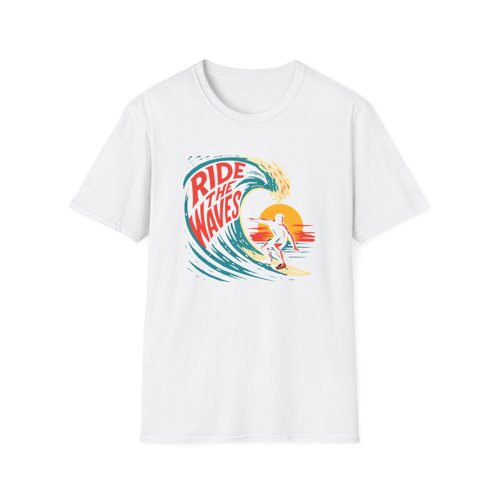 Printify T-Shirt White / XS Ride the Waves T-Shirt