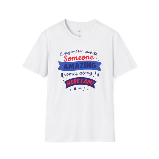 Printify T-Shirt White / XS Someone Amazing, Patriotic edition