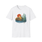 Printify T-Shirt White / XS Sunset Mountain Scene T-Shirt