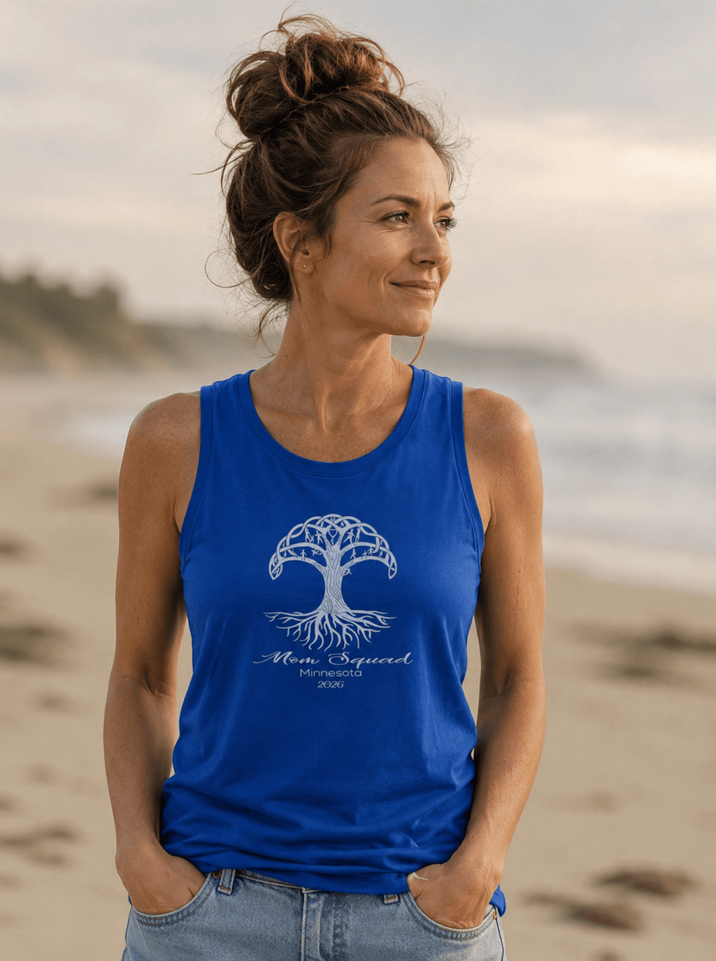 Printify Tank Top Mom Squad  Tank