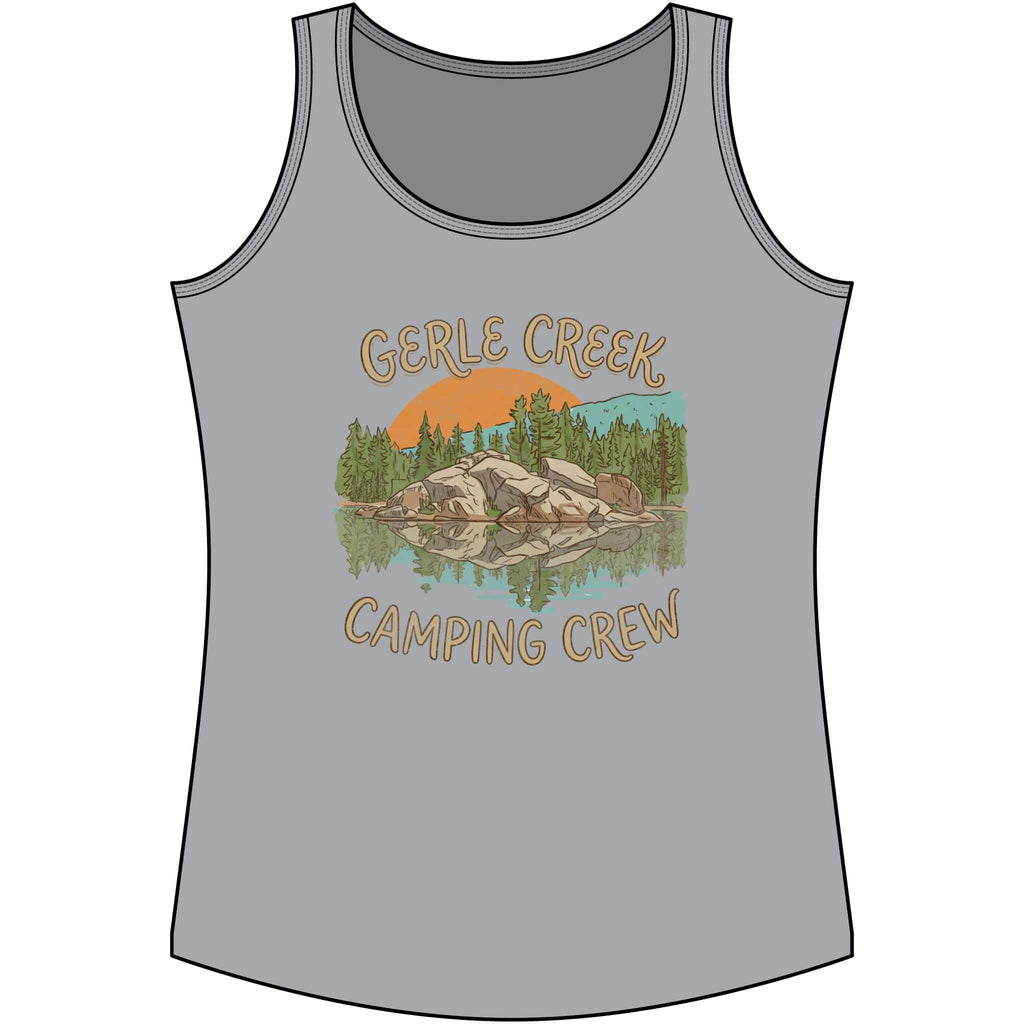 Printify Tank Top XS / Athletic Heather Gerle Creek Camping Crew Tank Top