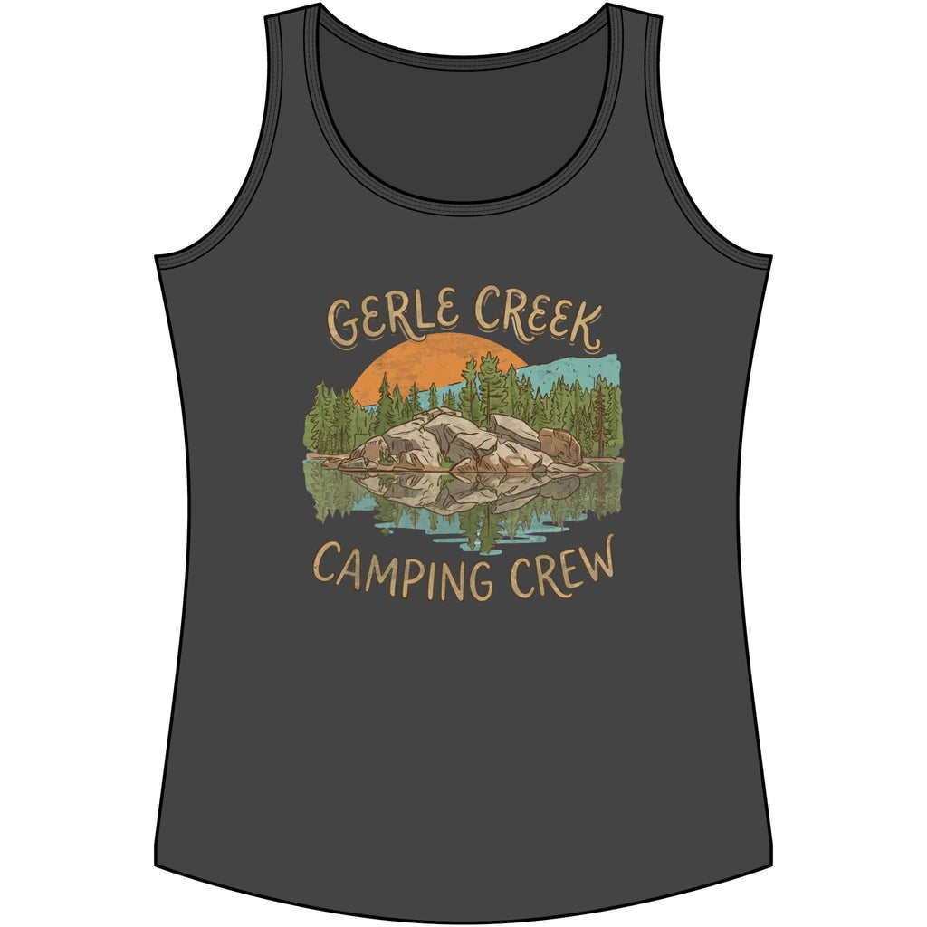 Printify Tank Top XS / Charcoal Gerle Creek Camping Crew Tank Top