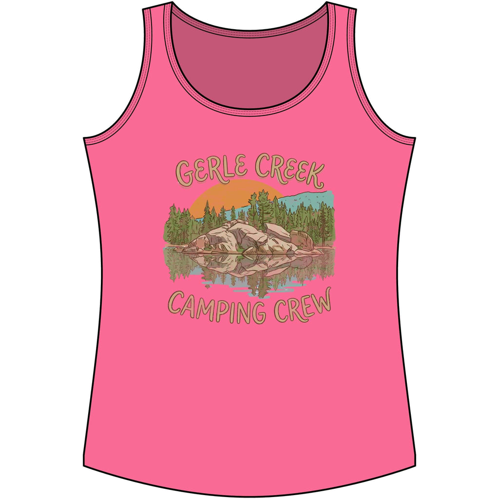 Printify Tank Top XS / Neon Pink Gerle Creek Camping Crew Tank Top