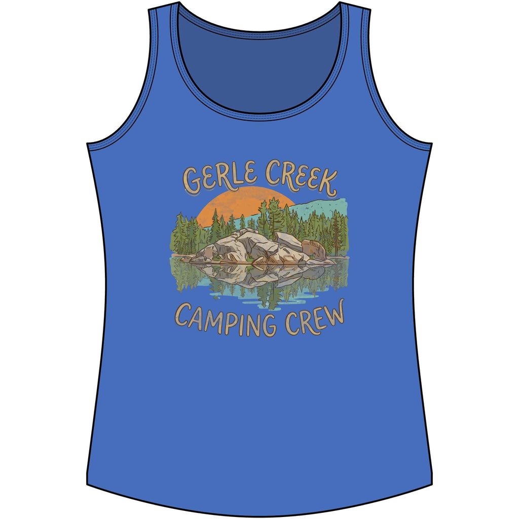 Printify Tank Top XS / Royal Gerle Creek Camping Crew Tank Top