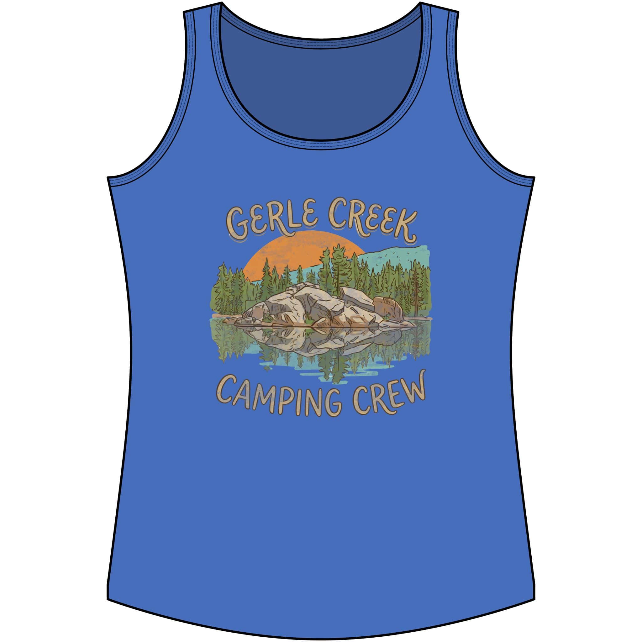 Printify Tank Top XS / Royal Gerle Creek Camping Crew Tank Top