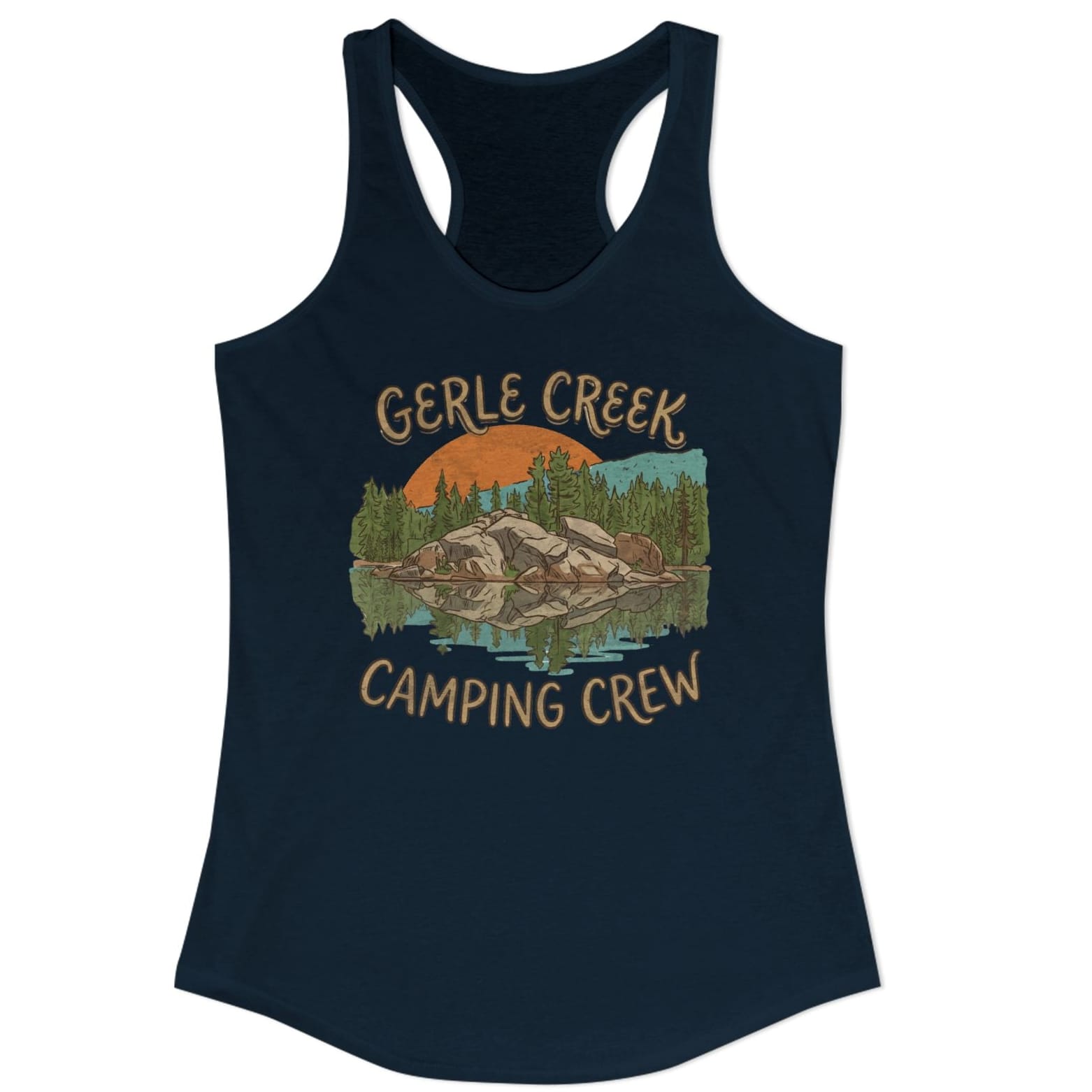 Printify Tank Top XS / Solid Midnight Navy Gerle Creek Womens Racerback Tank